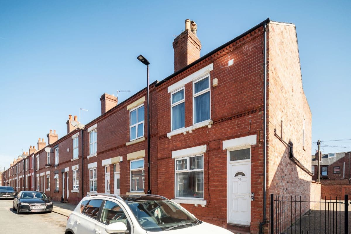 A terraced street in Doncaster