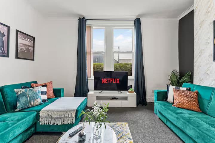 A furnished living room ready for guests