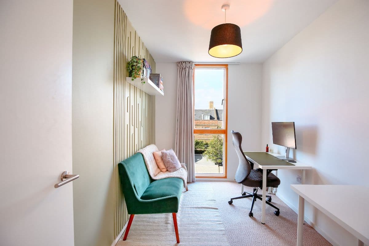 A home set up for working away